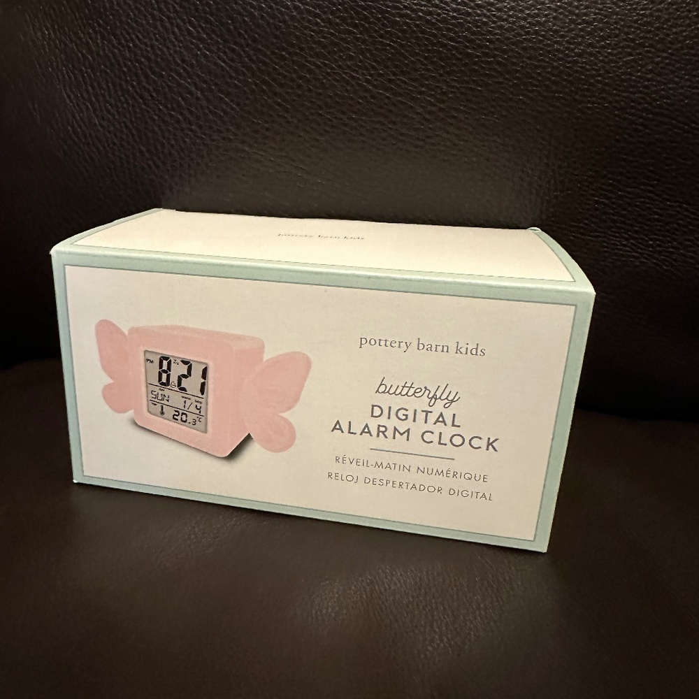 Pink Pottery Barn Digital Alarm Clock
